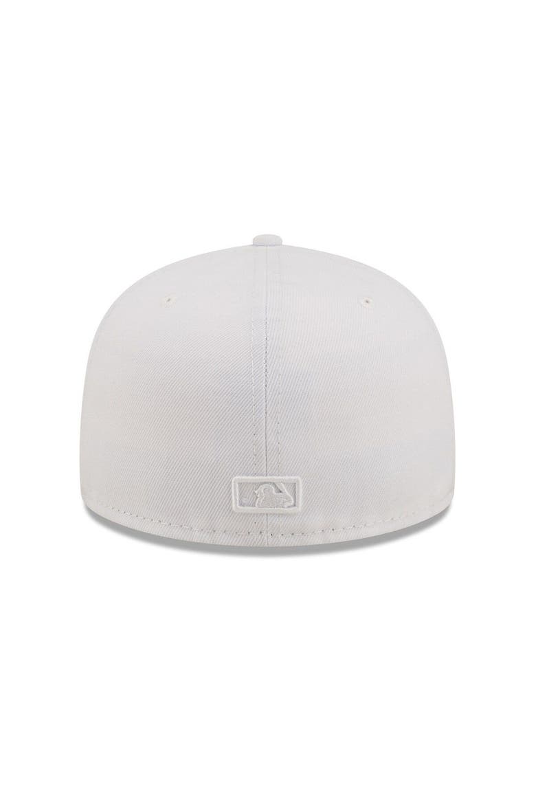 Men's New Era Oakland Athletics White on White 59FIFTY Fitted Hat, Alternate, color, White
