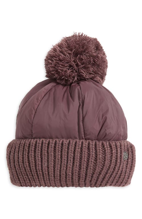 Zella Mixed Media Beanie in Burgundy Fudge 