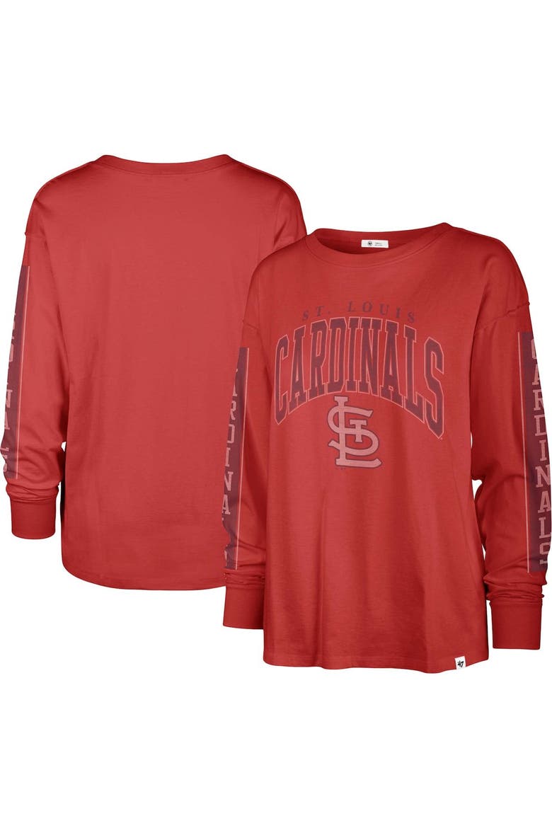 Women's '47 Red St. Louis Cardinals Statement Long Sleeve T-Shirt, Main, color, Red