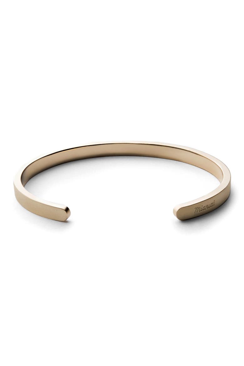 Matte Cuff Bracelet, Alternate, color, MATTE BRASS
