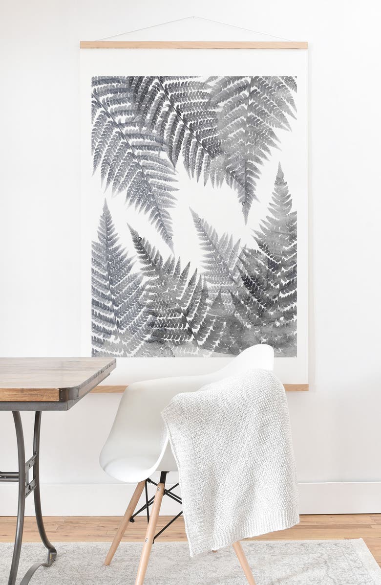 Deny Designs Fern Print & Oak Hanger, Alternate, color, 