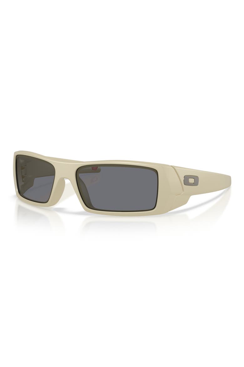 60mm Gascan Rectangle Sunglasses, Alternate, color, MATTE SAND / GREY