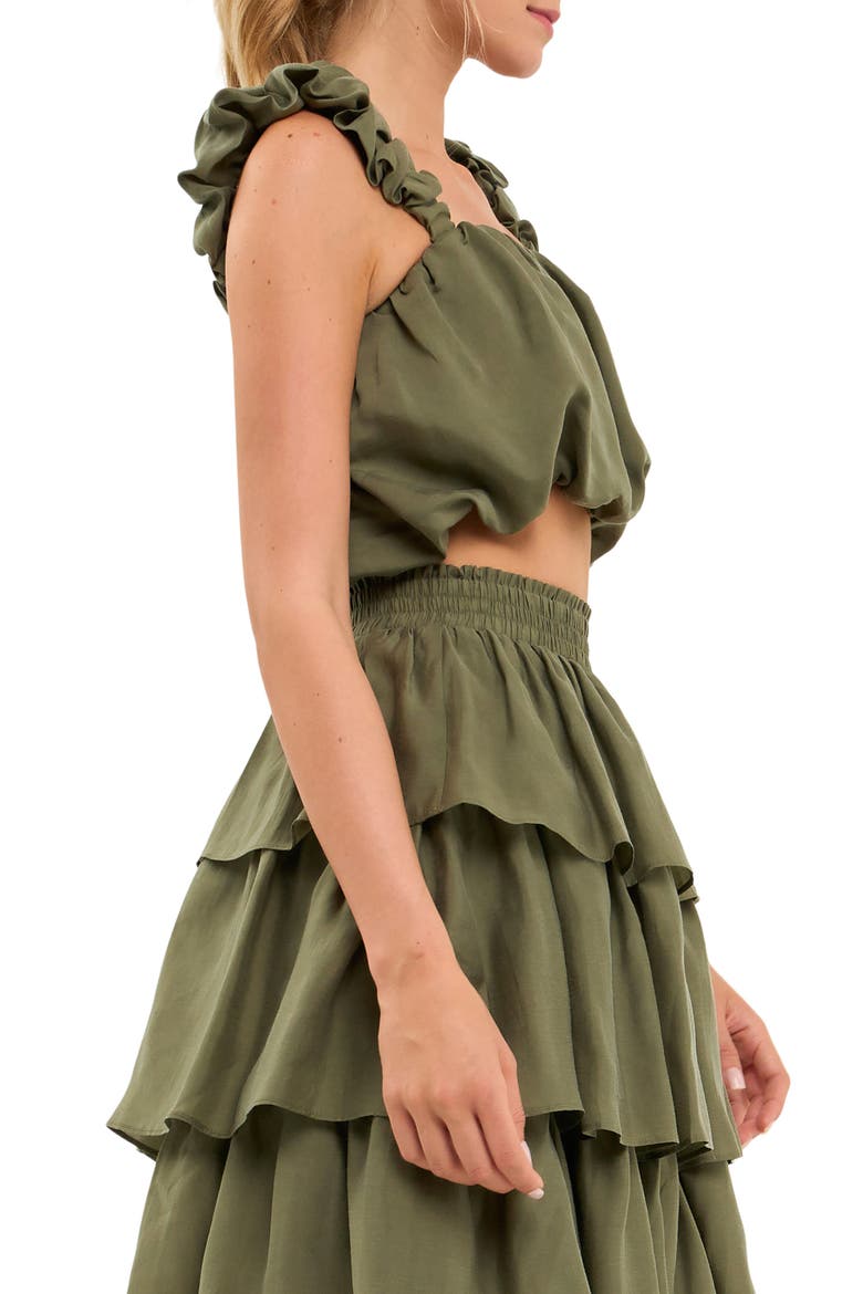 Bubble Crop Tank, Alternate, color, OLIVE
