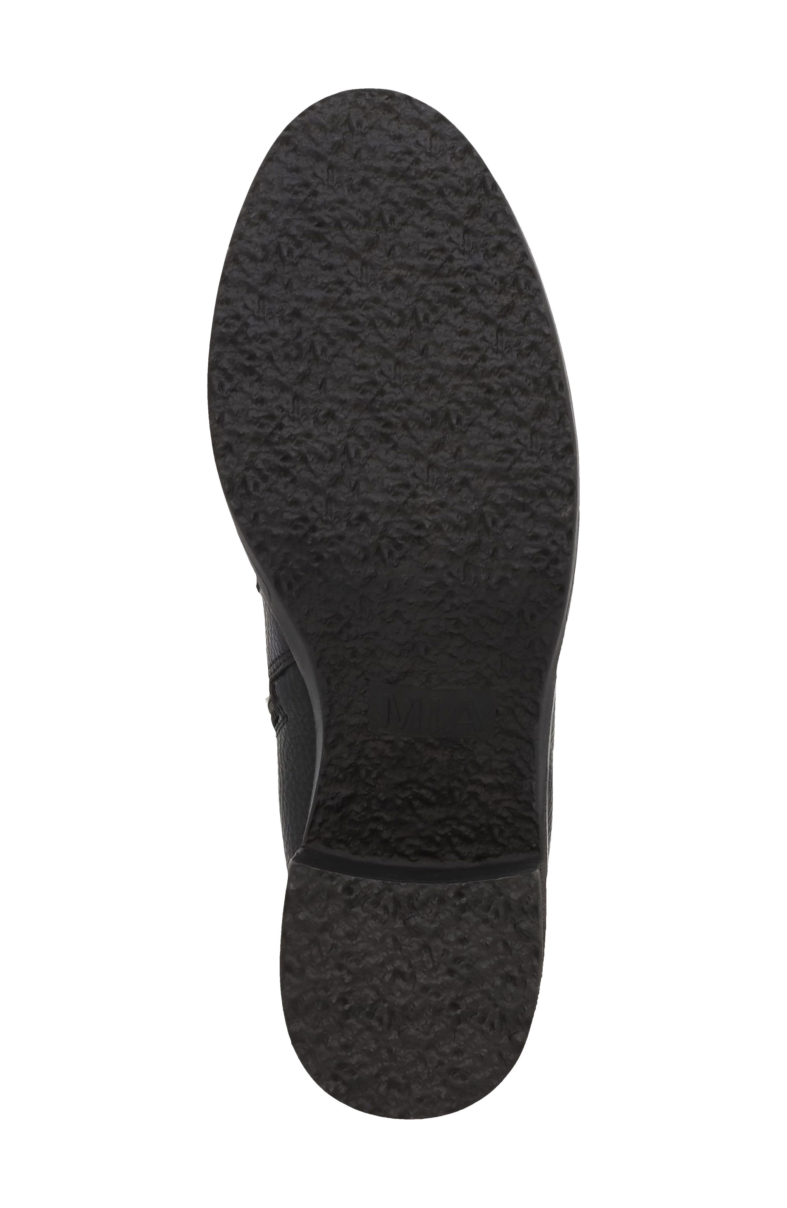 Desmond Faux Leather Bootie, Alternate, color, BLACK