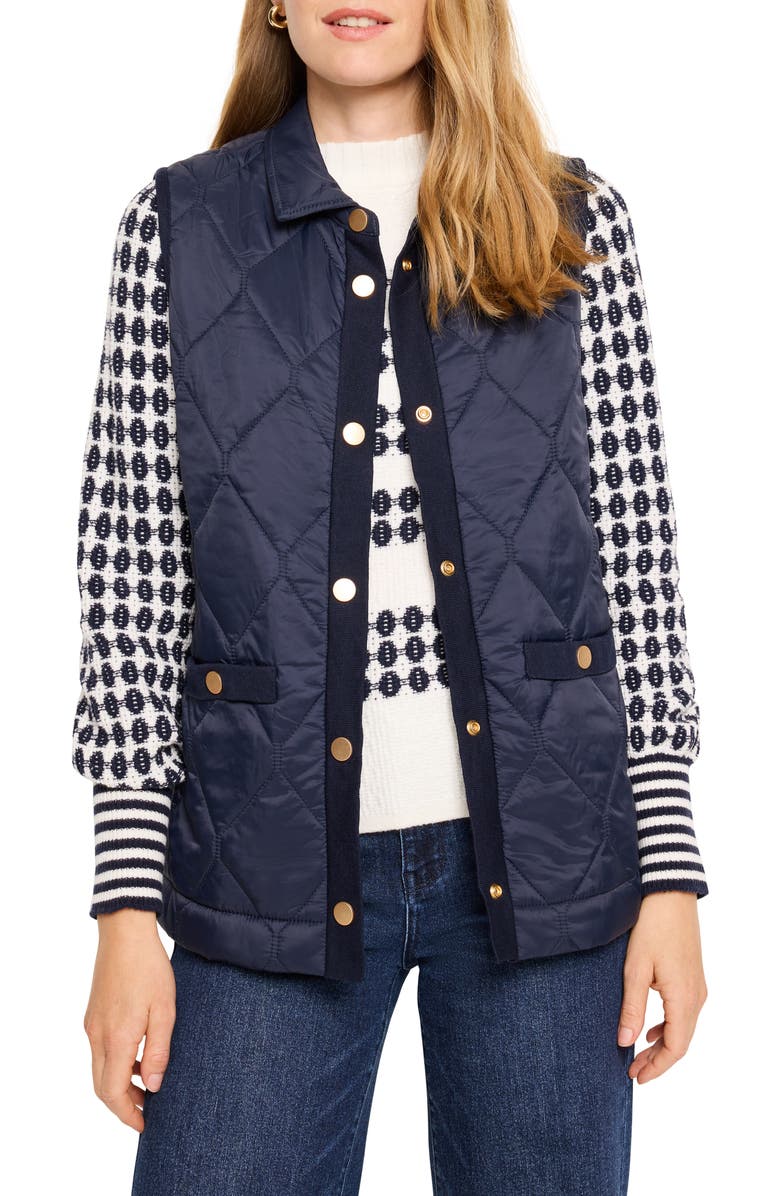 NIC+ZOE Puffer Vest, Main, color, Dark Indigo
