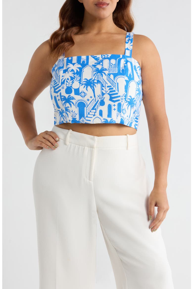 Nalina Crop Top, Main, color, WHITE-BLUE
