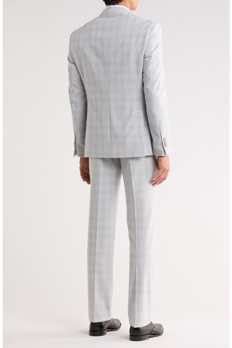 Trim Fit Windowpane Print Suit, Alternate, color, TAN