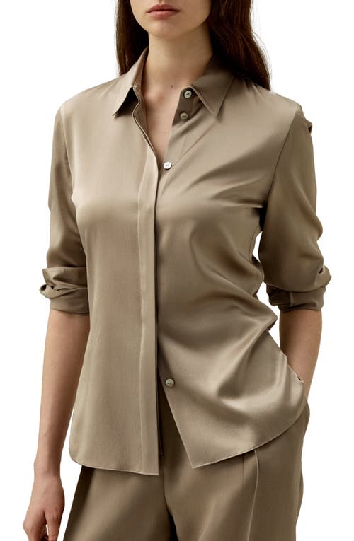 Lilysilk Elegant Silhouette Silk Shirt In Camel