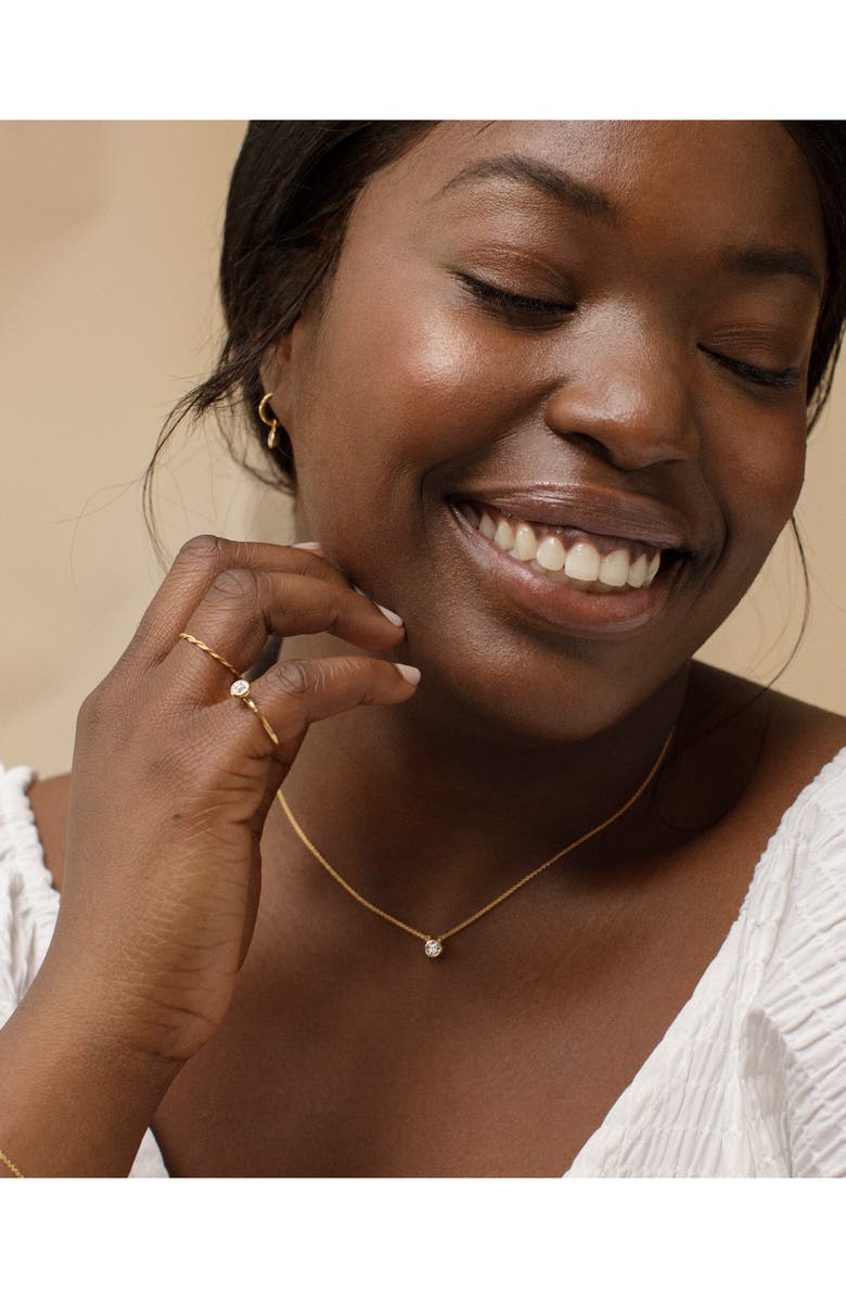 Monica Vinader Essential Diamond Necklace, Alternate, color, Gold