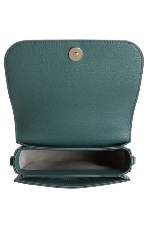 Stella Mccartney Studded Logo Faux Leather Crossbody Bag In Balsam Green