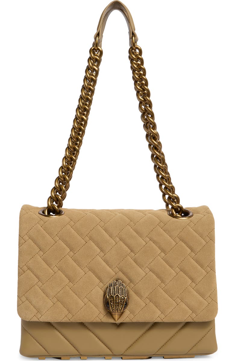 Kurt Geiger London Large Kensington Shoulder Bag, Main, color, Taupe