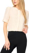 Halogen® Pintuck Pleat Button-Up Top
