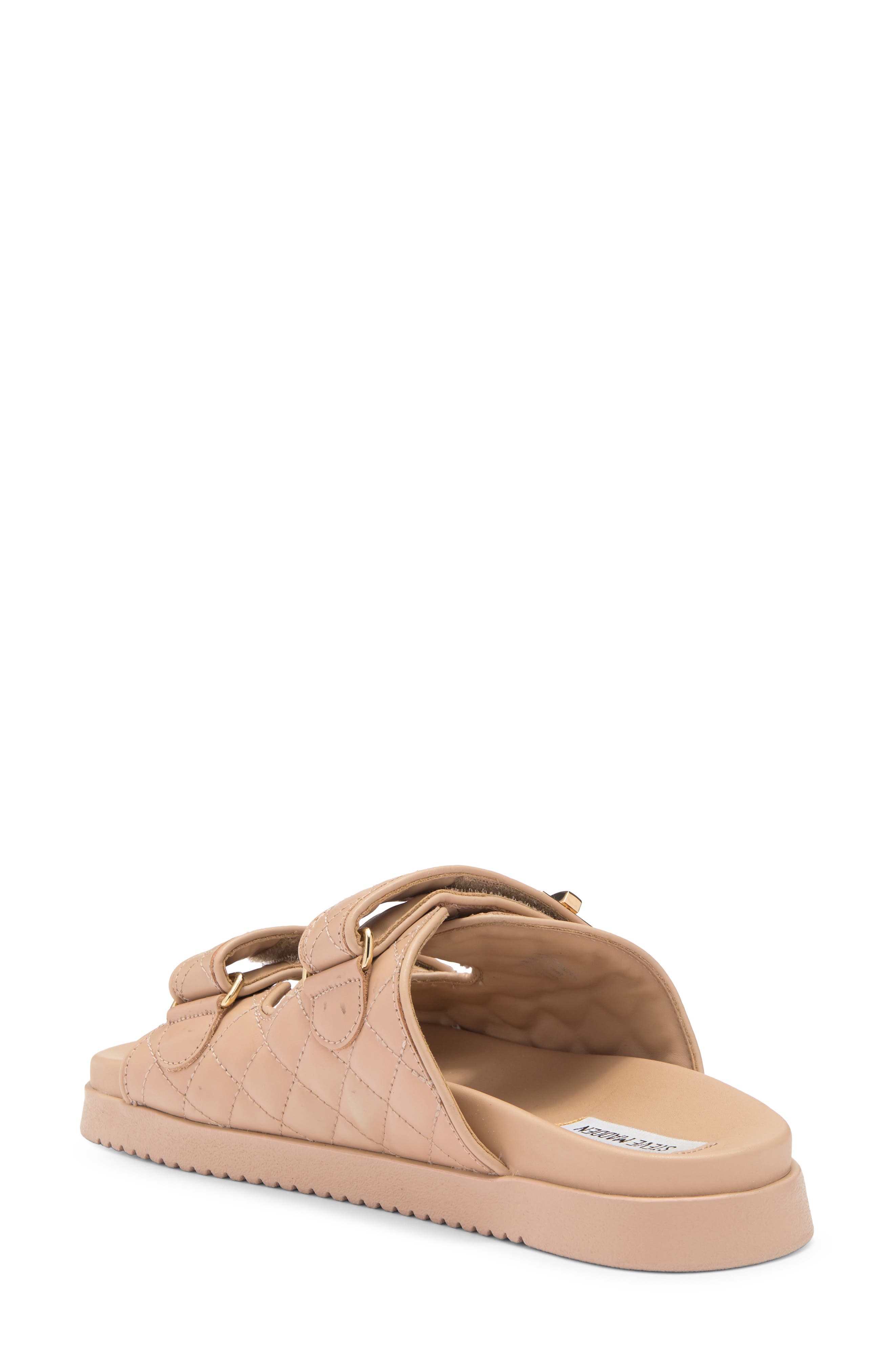 Steve Madden Schmona Slide Sandal, Alternate, color, Tan Leathe