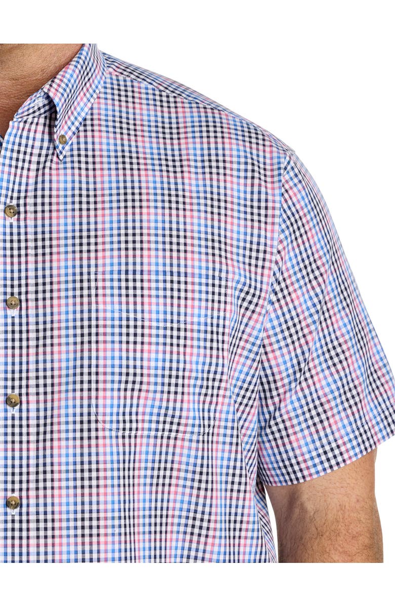 Harbor Bay by DXL Big & Tall Easy-Care Plaid Sport Shirt, Alternate, color, Black Pink