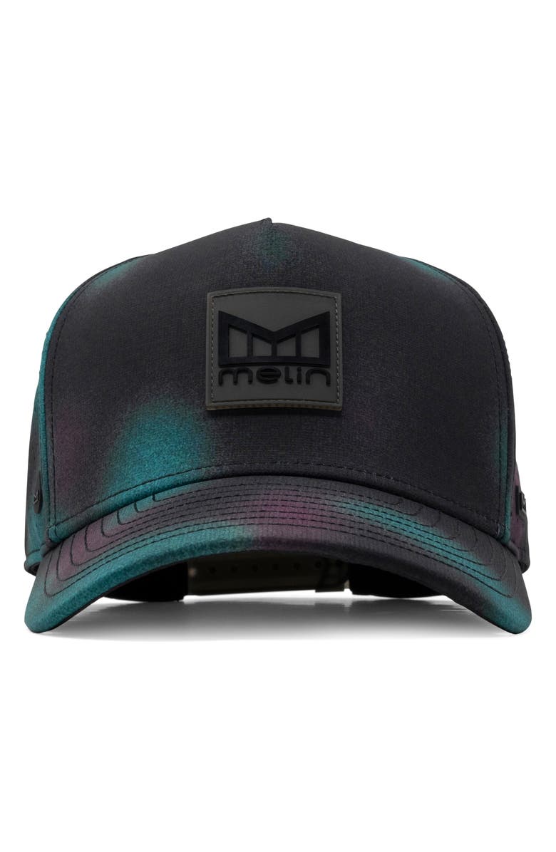 Melin Odyssey Stacked Aura Hydro Adjustable Performance Ball Cap, Alternate, color, Northern Aura