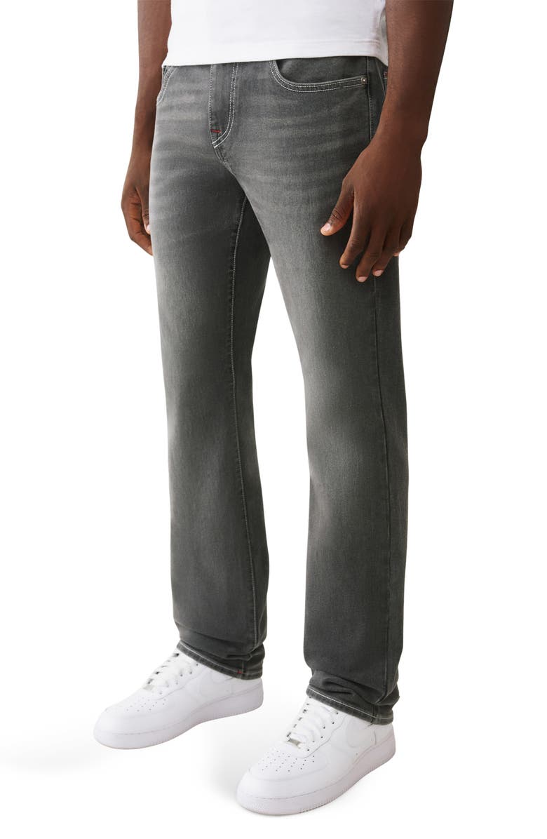 True Religion Ricky Snap-Flap Pocket Straight Leg Jeans, Alternate, color, Grey Smores