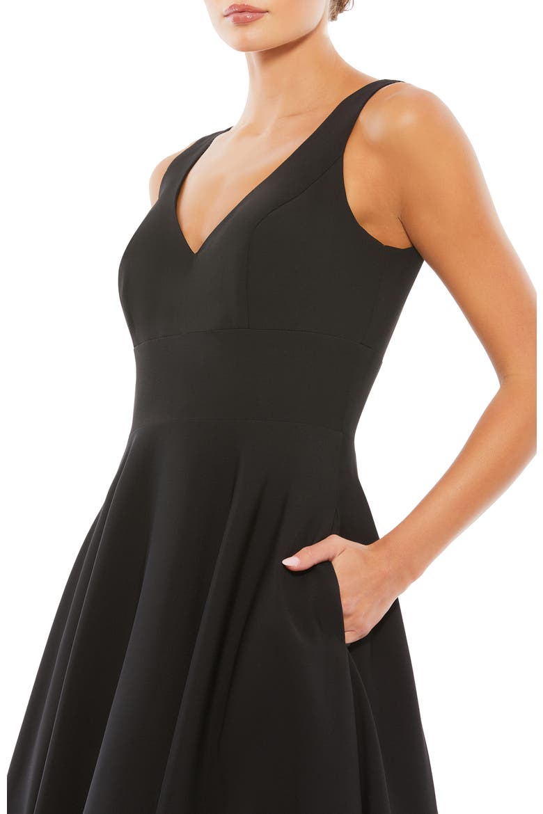 Classic Sleeveless A-Line Gown with Pockets, Alternate, color, BLACK