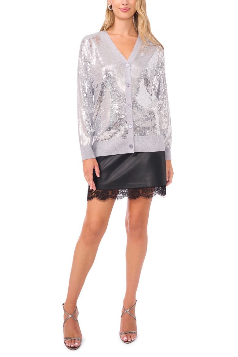 Sequin Cardigan, Alternate, color, LIGHT HEATHER GREY