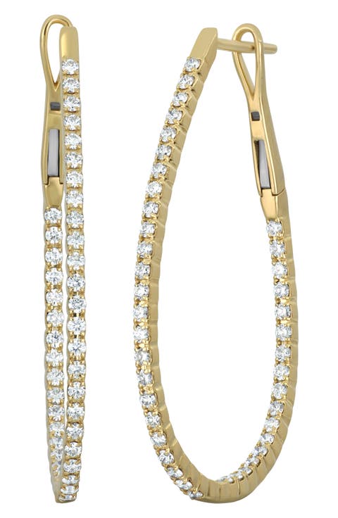 Audrey Inside Out Diamond Hoop Earrings (Nordstrom Exclusive)