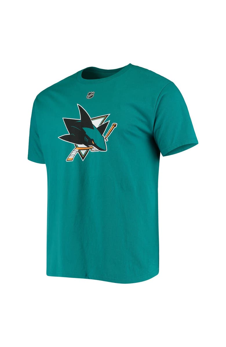 FANATICS Men's Fanatics Branded Marc-Edouard Vlasic Teal San Jose Sharks Player Name and Number T-Shirt, Alternate, color, Teal