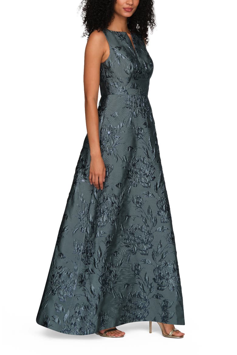 Guilietta Jacquard Gown, Alternate, color, SLATE BLUE