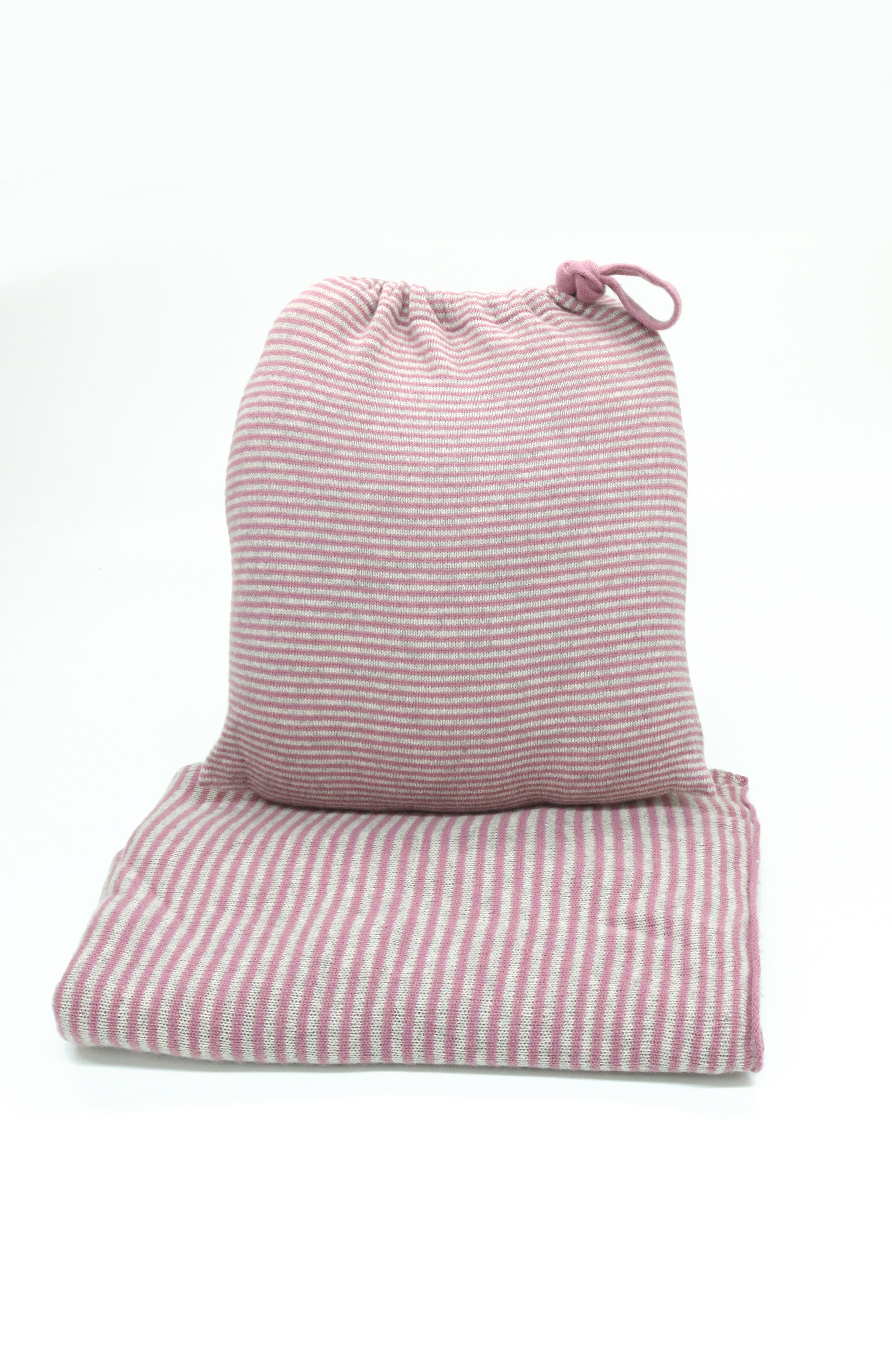 Portolano Cashmere travel set, Main, color, Dusty Rose/Light Grey