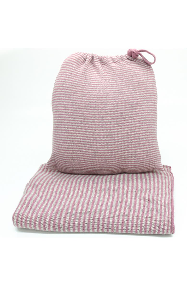 Portolano Cashmere travel set, Main, color, Dusty Rose/Light Grey