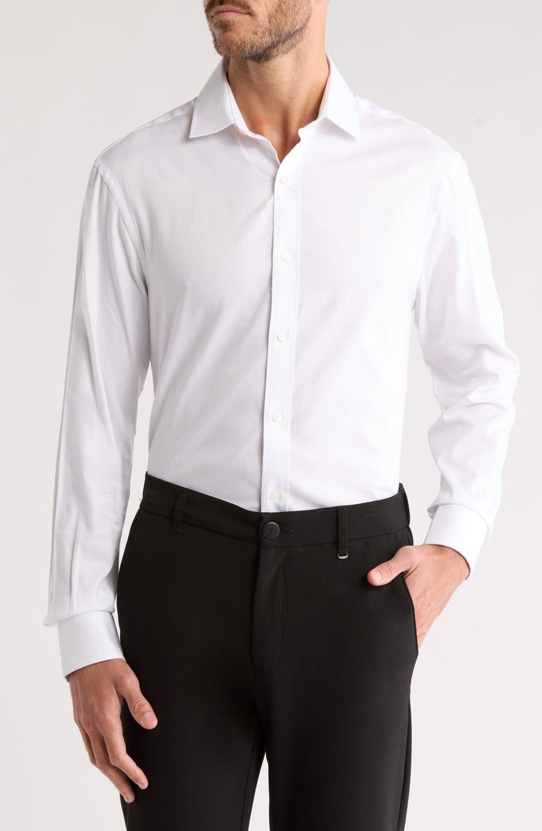 Tommy Hilfiger Micro Dot Long Sleeve Regular Fit Cotton Dress Shirt, Main, color, 