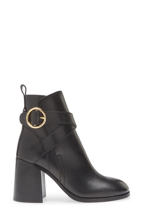 See By Chloé New Gaucho Block Heel Bootie In Black