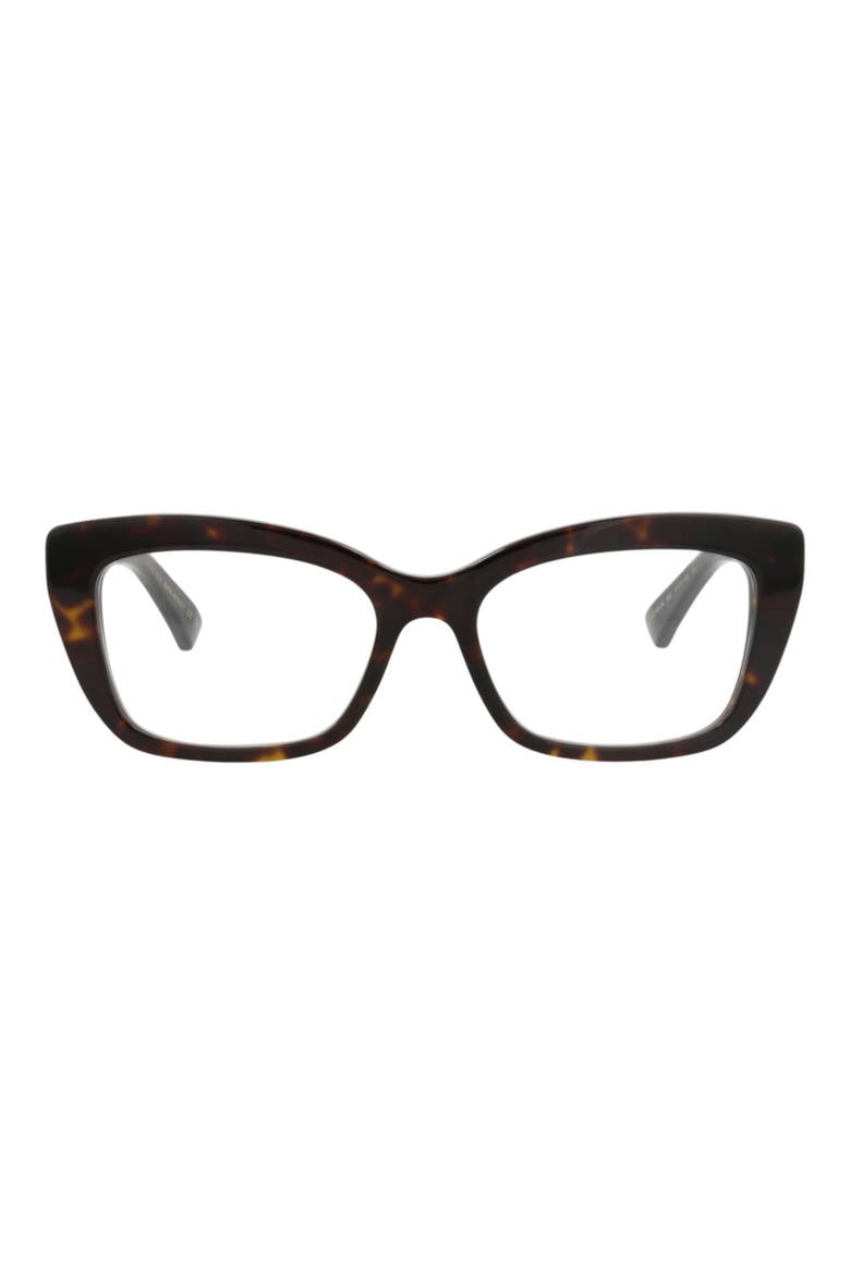 52mm Cat Eye Optical Glasses, Main, color, HAVANA HAVANA TRANSPARENT