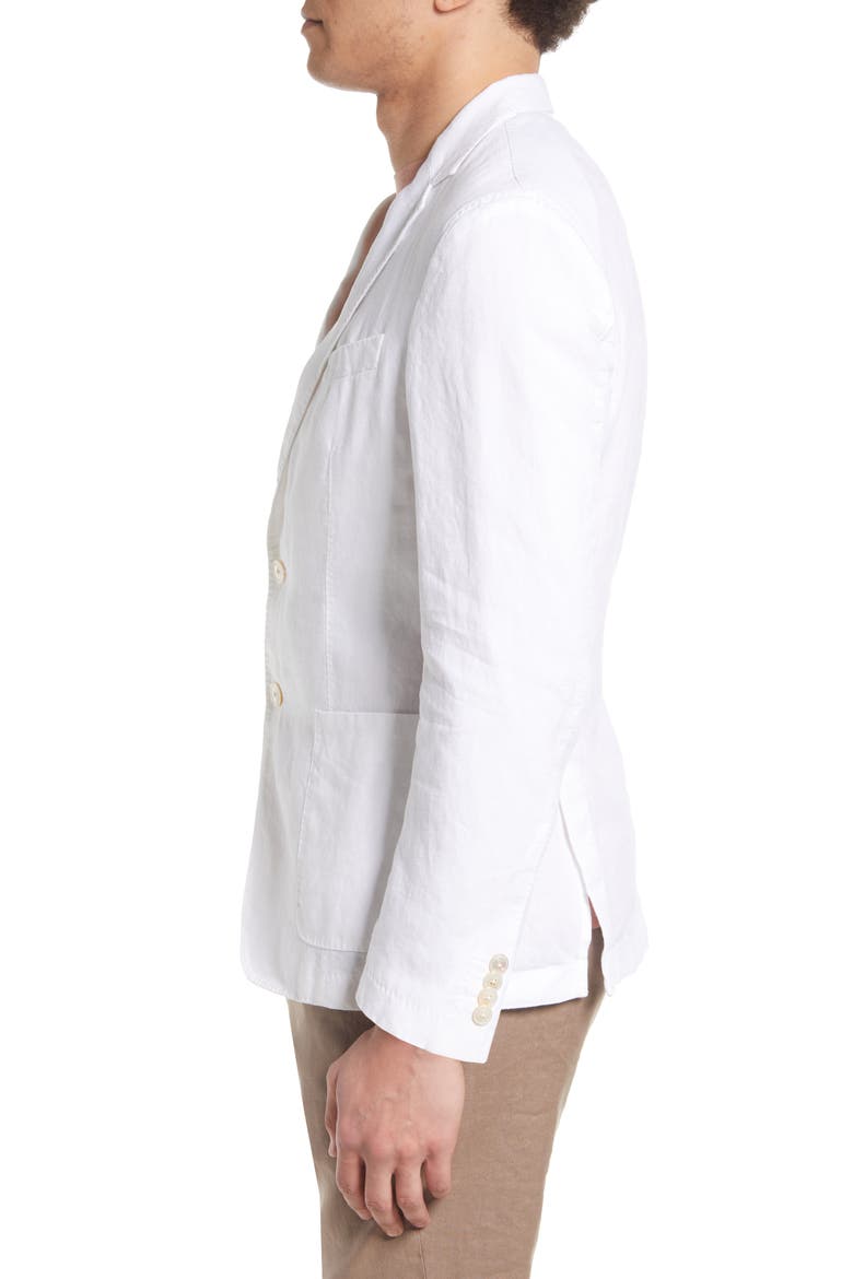 Hanry Slim Fit Linen Sport Coat, Alternate, color, WHITE