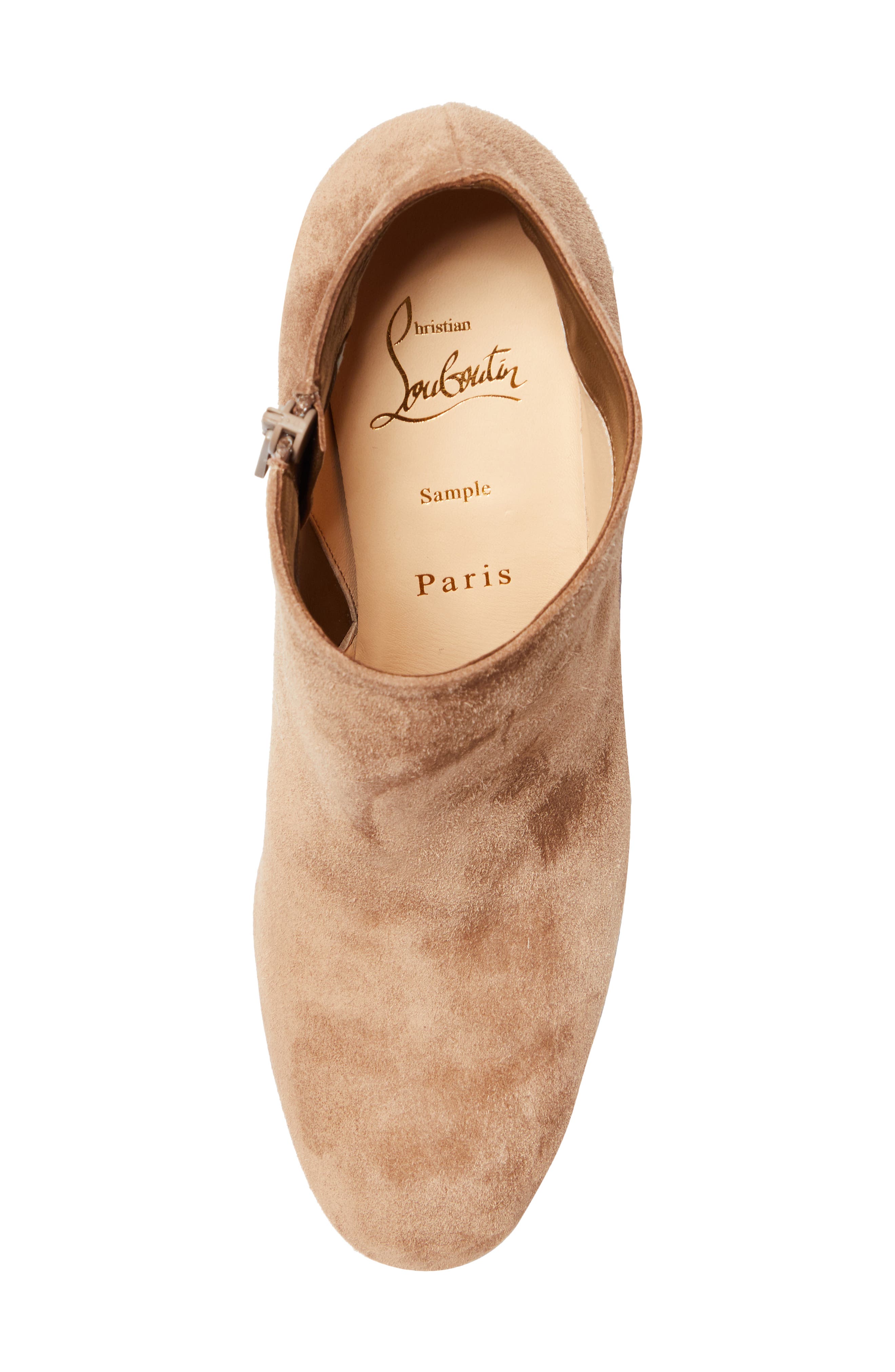Pastuer Block Heel Bootie, Alternate, color, BEIGE SUEDE