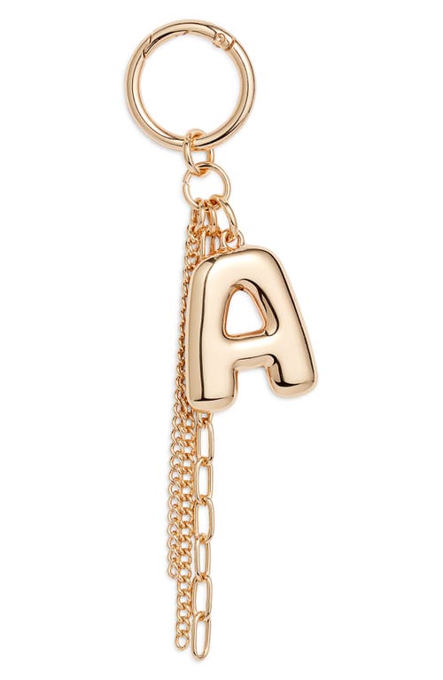 Chelsea28 Bubble Letter Bag Charm In Gold
