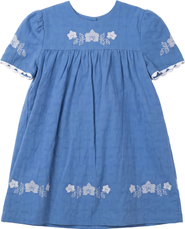 Charlotte & George Criss Cross Flower Embroidered Dress