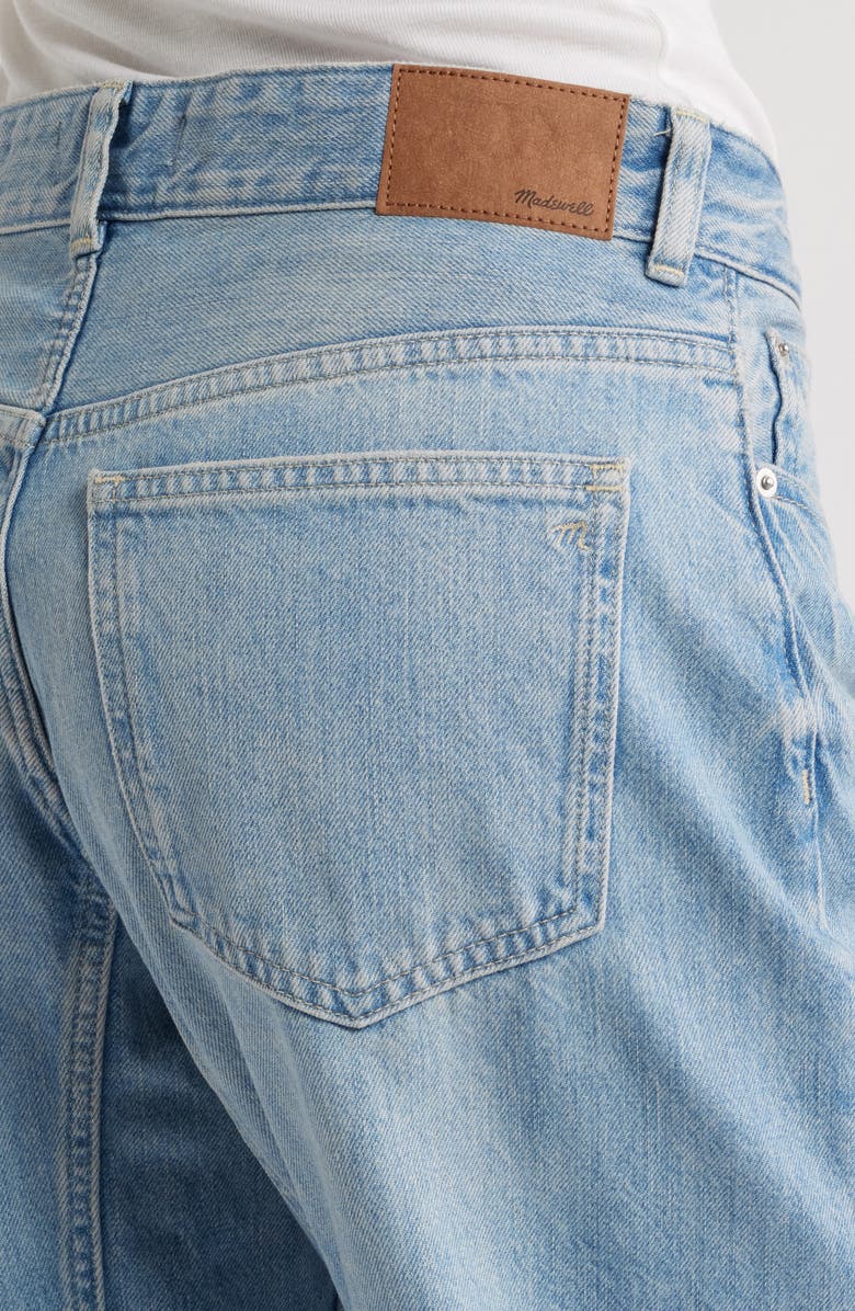 Madewell The Petite Darted Barrel Leg Jeans, Alternate, color, Edmonson Wash