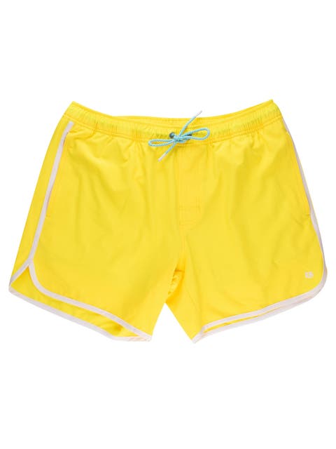 UPF50+ Sun Protected Men's Stretch Dolphin Hem Swim Trunks