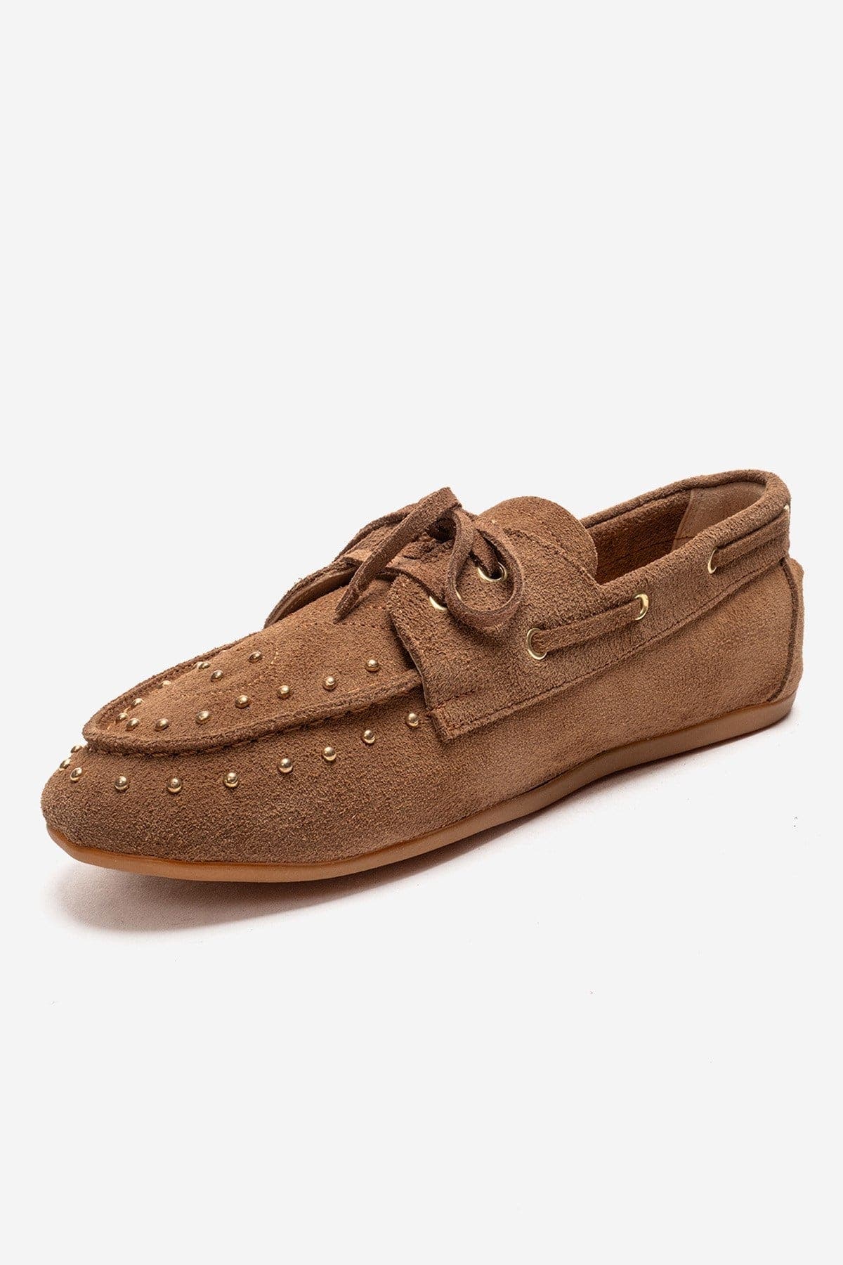 Forever & Always Shoes Cuesta Leather Lace Up Loafer, Alternate, color, Cognac Suede