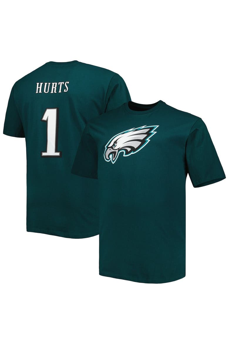 Men's Fanatics Branded Jalen Hurts Midnight Green Philadelphia Eagles Big & Tall Player Name & Number T-Shirt, Alternate, color, Green