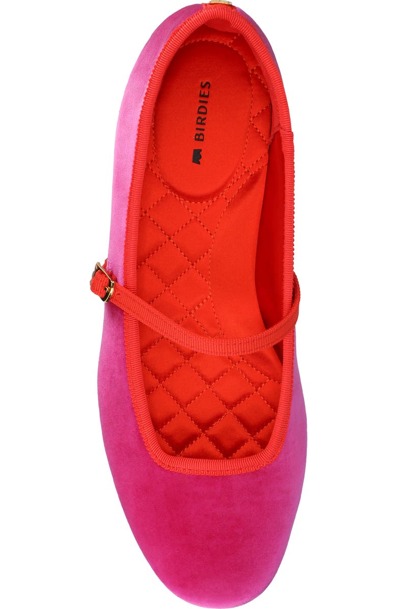 Birdies The Hummingbird Mary Janes Velvet, Alternate, color, Hot Pink Velvet