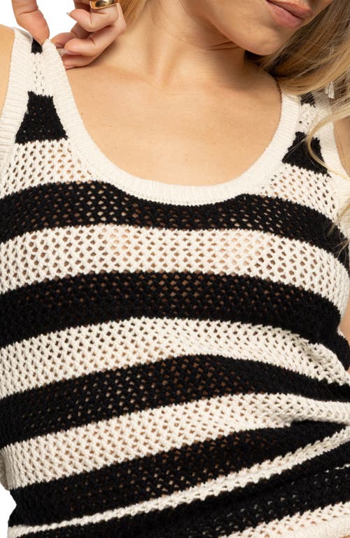 Sanctuary Cotton Open Knit Sweater Tank
