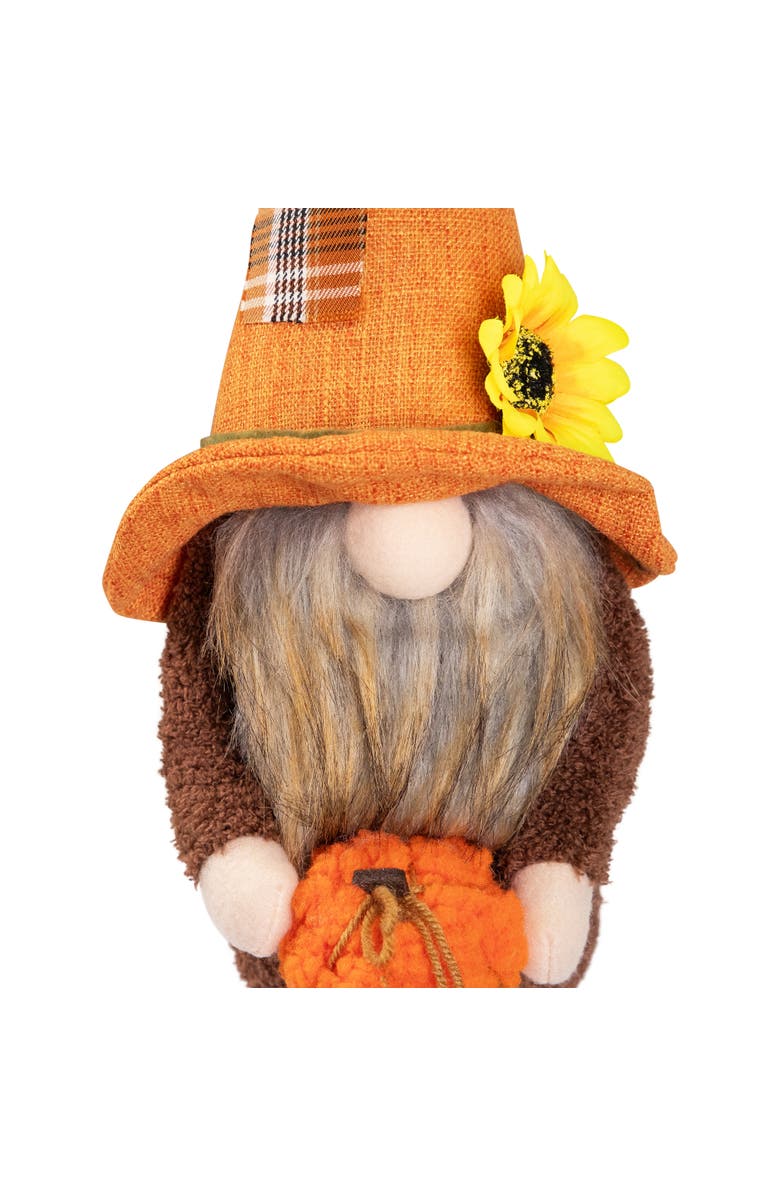 Northlight Sunflower and Pumpkin Gnome Fall Harvest Decoration - 13", Alternate, color, 
