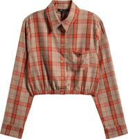 maje Cavellino Button Front Crop Top