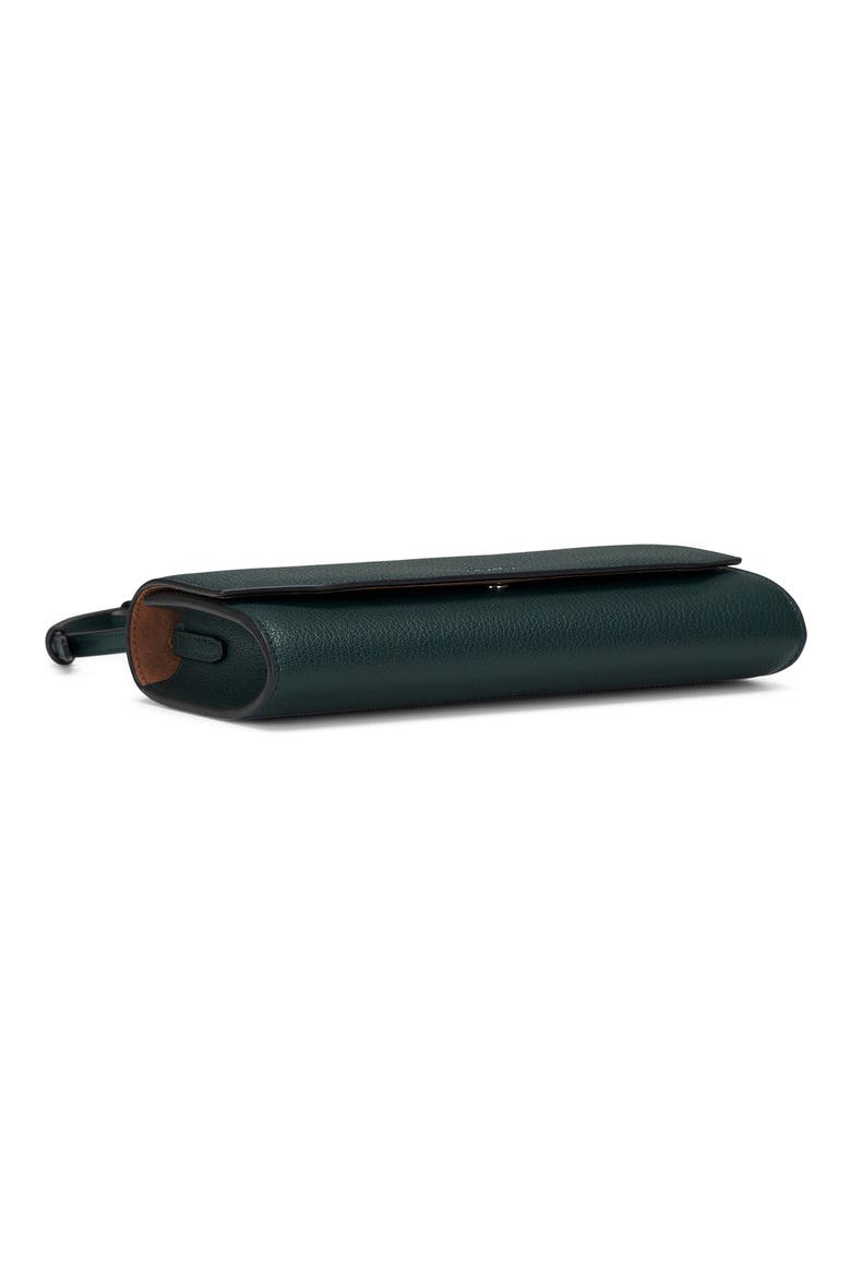 Mandy Leather Crossbody Wallet, Alternate, color, DARK GREEN