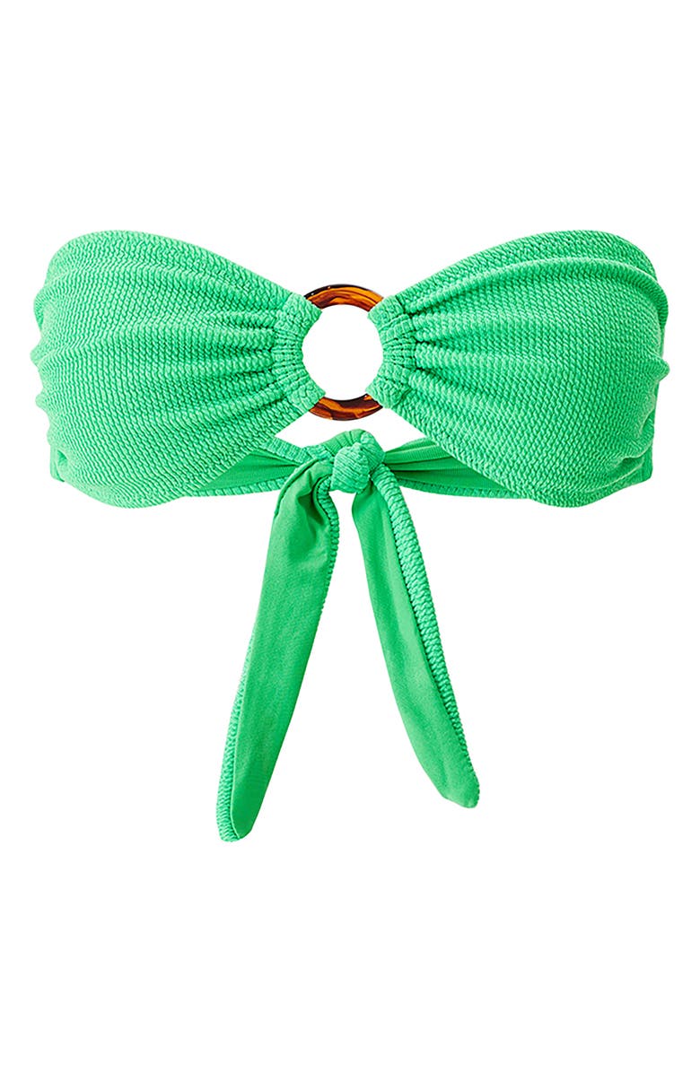 Melissa Odabash Belgium Strapless Bikini Top, Alternate, color, Green Ridges