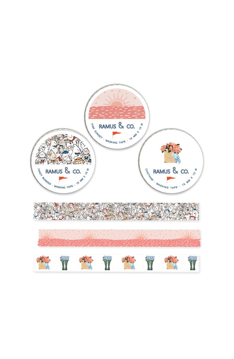 Ramus & Co Illustrated Masking Tape - 3ct Rolls, Assorted Rolls, Main, color, Multi-Pack
