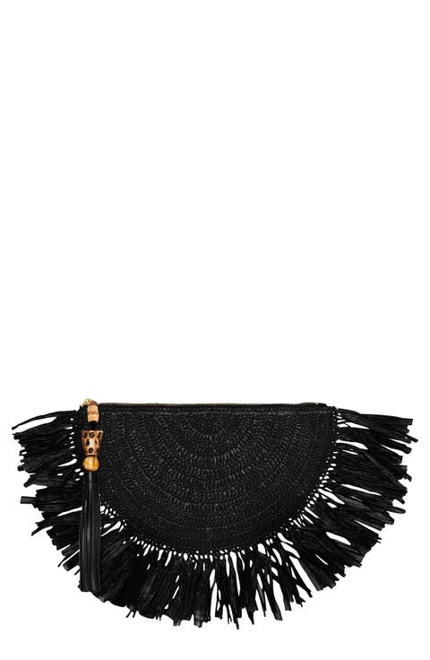 Lucia Fringe Clutch