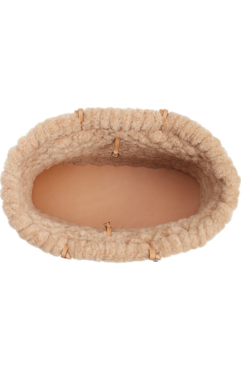Loewe Woven Genuine Shearling Basket Bag, Alternate, color,