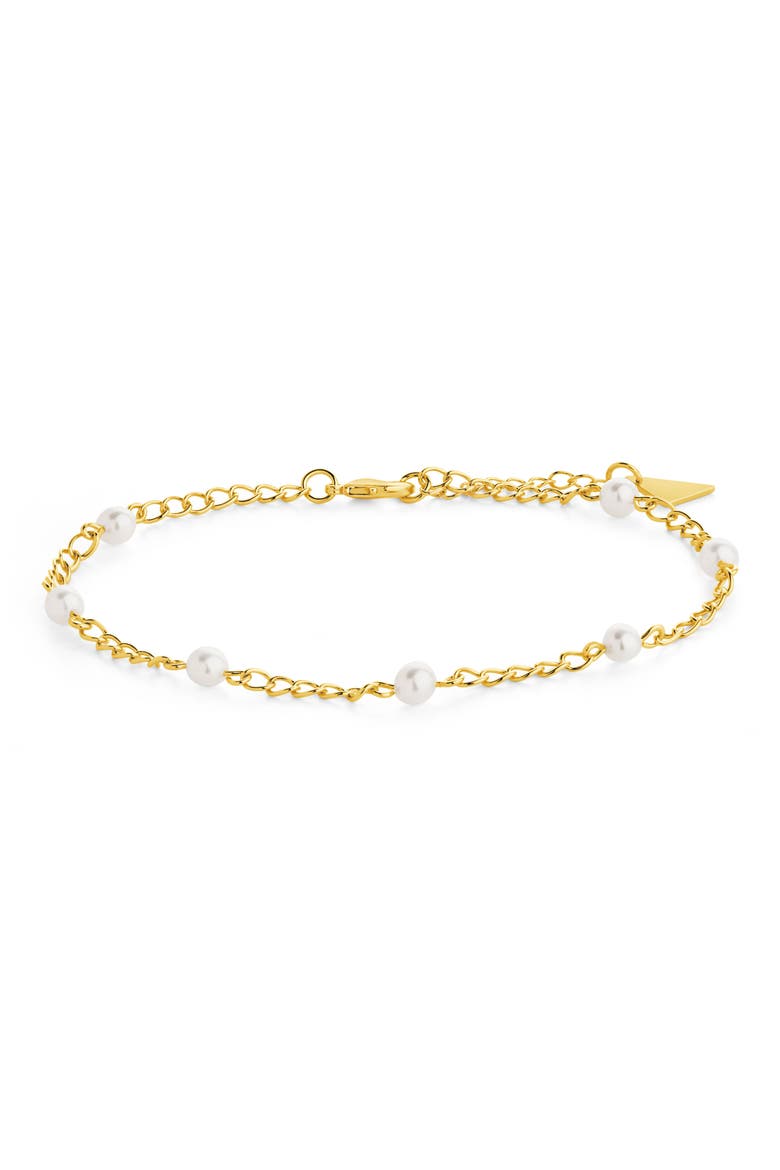 Coast Imitation Pearl Anklet, Alternate, color, GOLD