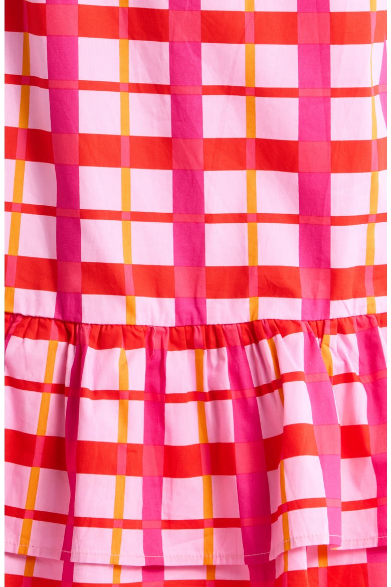 Darvy Check Shift Minidress, Alternate, color, PINKS-ORANGE