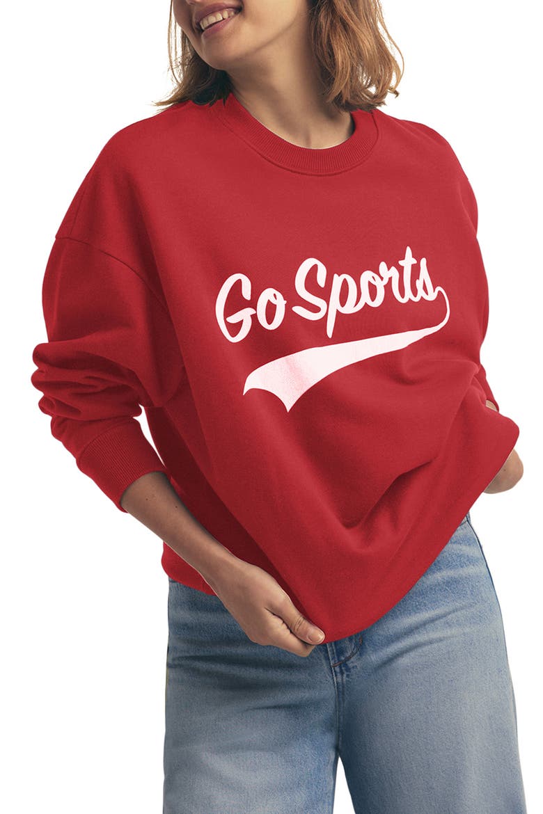 Go Sports Sweatshirt, Main, color, RED